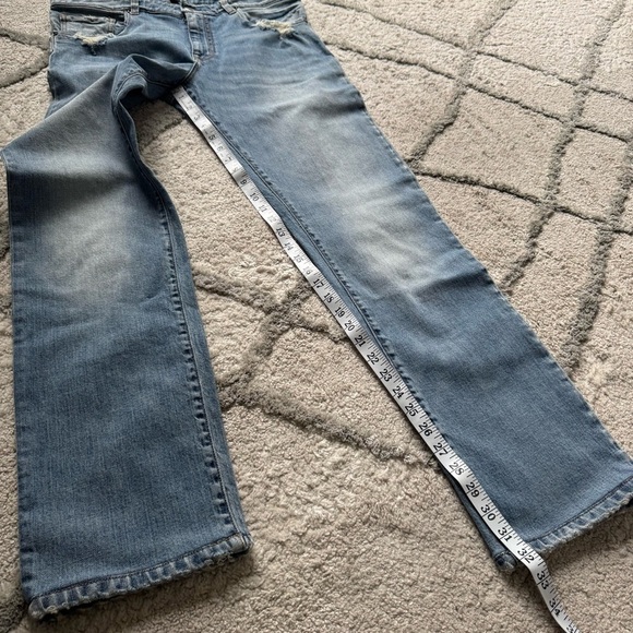 Axel’s jeans straight leg light wash distressed made in Italy size 36 - Picture 4 of 8